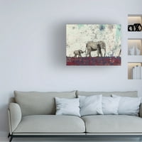 Artон Баран „Слонови март“ платно уметност