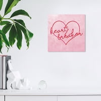 Студиото Wynwood отпечати срцево прекинувач Типографија и цитати Loveубовни цитати и изреки wallидни уметности платно печати розова 12x12