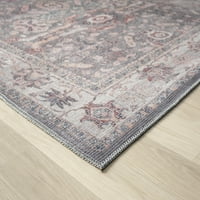 Обединети ткајачи шарм што блескаат килим со преодна гранична област, повеќебојни, 6 '6 9' 2
