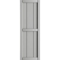 Екена Милхаурд 1 2 W 75 H TRUE FIT PVC, четири ролетни за табли со табла-n-batten, градско сиво