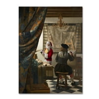 Трговска марка ликовна уметност „Вермеер-Уметноста на сликарството2“ платно уметност од Ед Вилер