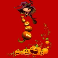 Графички Стил Ноќта на Вештерките Вештерки Момчиња Црвена Графичка Маичка-Дизајн Од Луѓе М