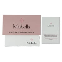 Miabella Women's'simsенски 2- КТ перниче-кутија Кунзит КТ дијамант 14КТ бело злато искривен ореол прстен