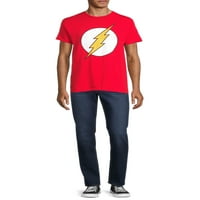 Графичката маица за лого на мажите Flash со кратки ракави