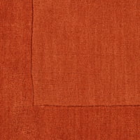 Уметнички ткајачи Фокскрофт изгори портокалова модерна 9'9 килим на квадратна област