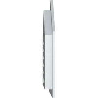 Ekena Millwork 18 W 32 H врв на врвот на теренот за проветрување: Функционален, PVC Gable Vent W 1 4 рамка за рамна трим