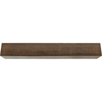 Ekena Millwork 4 W 12 H 10'l 3-страничен груб кедар ендуратан фау дрво тавански зрак, премија на возраст