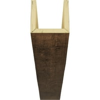 Ekena Millwork 6 W 6 H 16'l 3-страничен груб кедар ендуратан фау дрво тавански зрак, премија на возраст