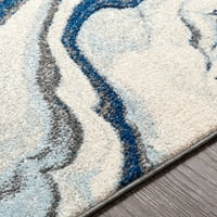 Уметнички ткајачи Челзи Апстрактна област килим, сина, 7'10 10'3
