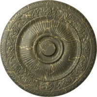 Екена мелница 1 4 OD 2 P Neuveau Medallion Medallion, рачно насликана вештерка леска од лешници
