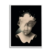 Sumn Industries надреално лице на лакови со композиција графичка уметност бела врамена уметничка печатена wallидна уметност, дизајн од Матеус Лопес Кастро