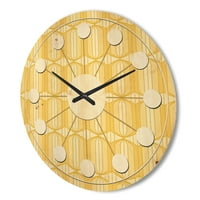 DesignART 'украсен ретро дизајн iii' модерен wallиден часовник од средниот век