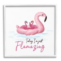 Денес сум фламазинг фламингос животни и инсекти графичка уметност бела врамена уметничка печатена wallидна уметност