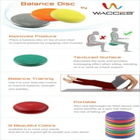 Wacces Disc на надувување на рамнотежа, табла за перниче за стабилност за вежбање на фитнес јадрото на диск со рачна пумпа,