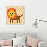 Wynwood Studio Animals Wall Art Canvas Prints 'Lion King' Felines - портокалова, кафеава